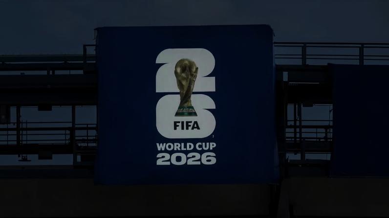 Símbolo da Copa do Mundo de 2026 no MetLife Stadium — Foto: Michael Nagle/Bloomberg