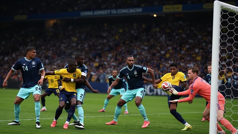 Gonzalo Plata scores Ecuador's winner against Germany