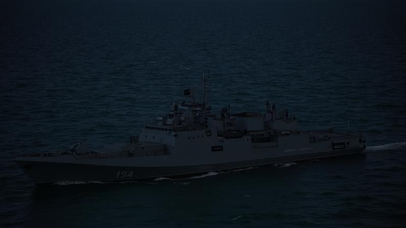 A file photo of the Admiral Grigorovich, which reportedly fired warning shots at a yacht in the Channel.