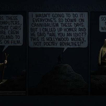 Tom Gauld comenta The Odyssey de Christopher Nolan em quadrinho