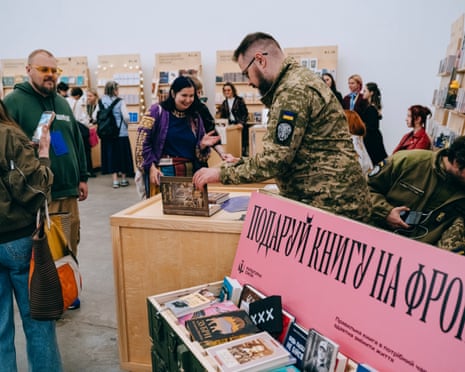 Visitors at Book Arsenal in Kyiv.
