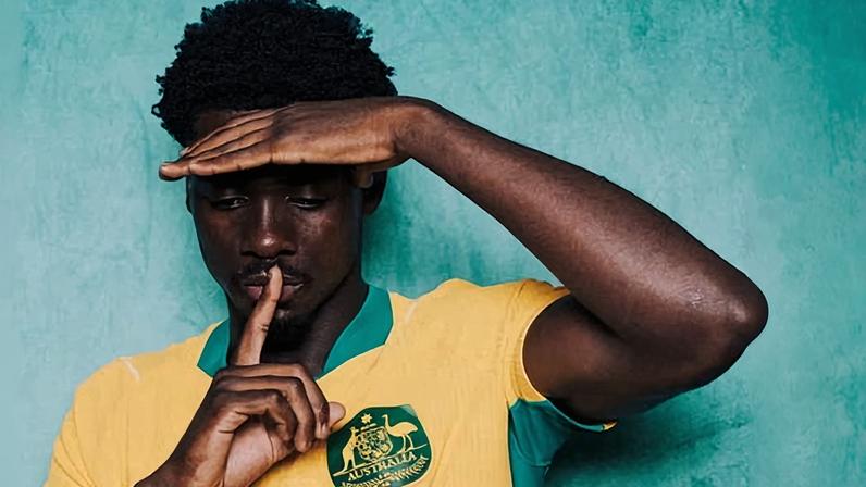Socceroos striker Mo Touré says he ‘always remembers how things could have been if we weren’t in Australia’. Photograph: Joosep Martinson/FIFA/Getty Images