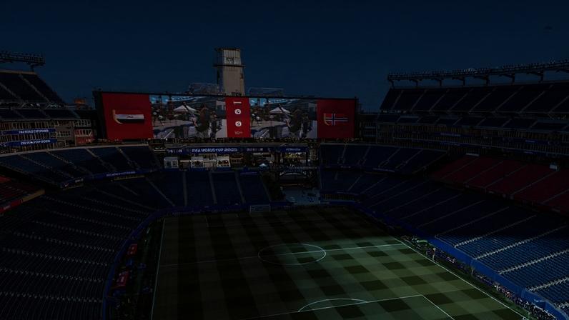 The scene in Foxborough before Iraq’s World Cup showdown with Norway.