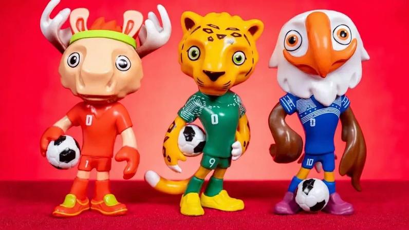 Três animais emblemáticos foram escolhidos para representar as nações-sede da Copa do Mundo 2026