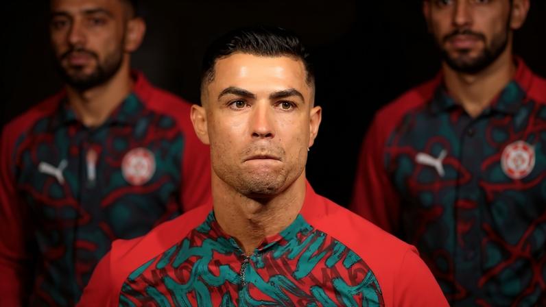 Cristiano Ronaldo em aquecimento de Portugal antes de partida contra a RD Congo, pela Copa do Mundo de 2026