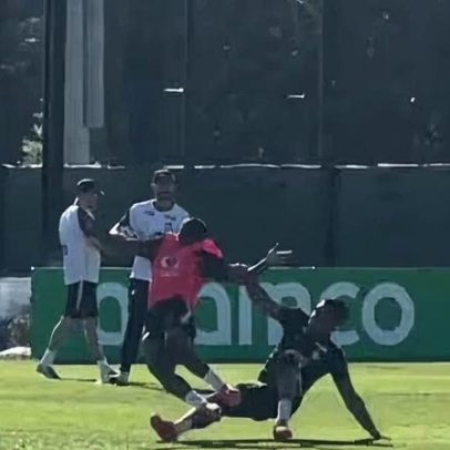 Entrada de Casemiro em Endrick repercute nas redes durante treino da seleção
