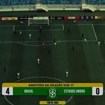 Brasil sub-17 vence os EUA em Natal com goleada; confira os gols