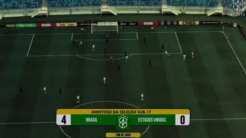 Brasil fez 4 a 0 nos Estados Unidos na Arena das Dunas, em amistoso de preparação para o Mundial; gols foram marcados por Kauê Furquim, Rodrigo Jr, Tales Beni e Eduardo Pape.