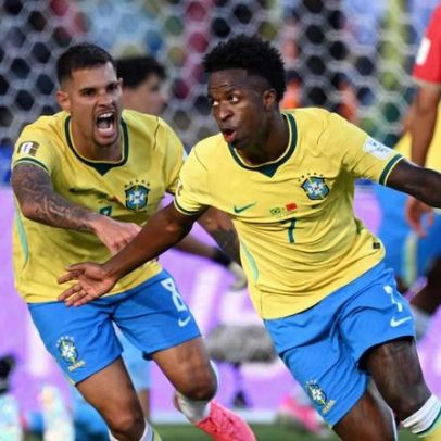 Brasil empata com Marrocos após mau primeiro tempo, com brilho de Vini Jr