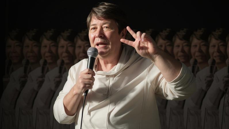 Fang Shaoli performing in Beijing, China. Jokes about daily life have resonated with millions of women across the country.