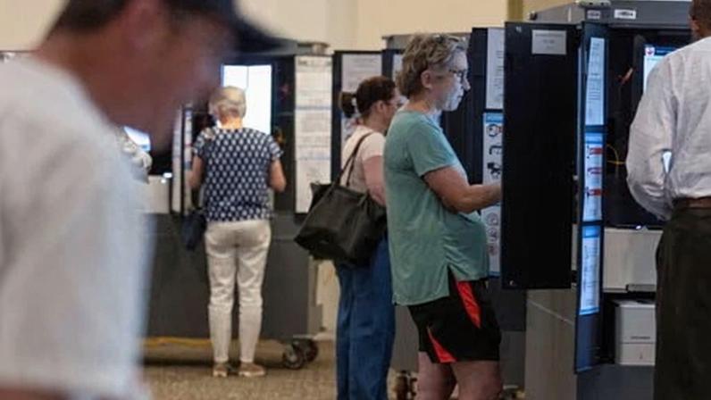 Voters cast their ballots in Georgia.