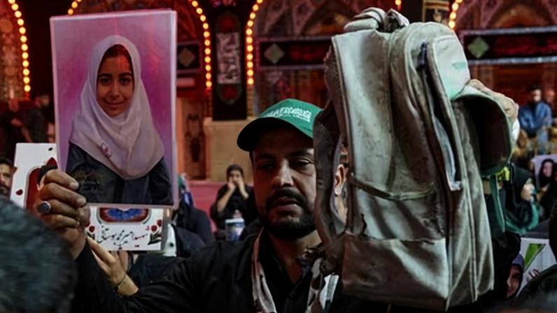 A commemoration in Kerbala, Iraq of students who lost their lives in the attack on Minab.