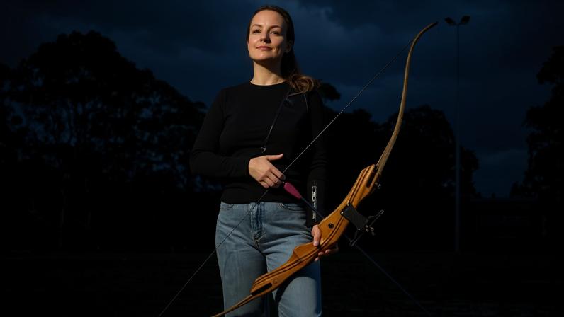‘Should I be allowed to pick up a weapon?’ … Kate Leaver tries her hand at archery.