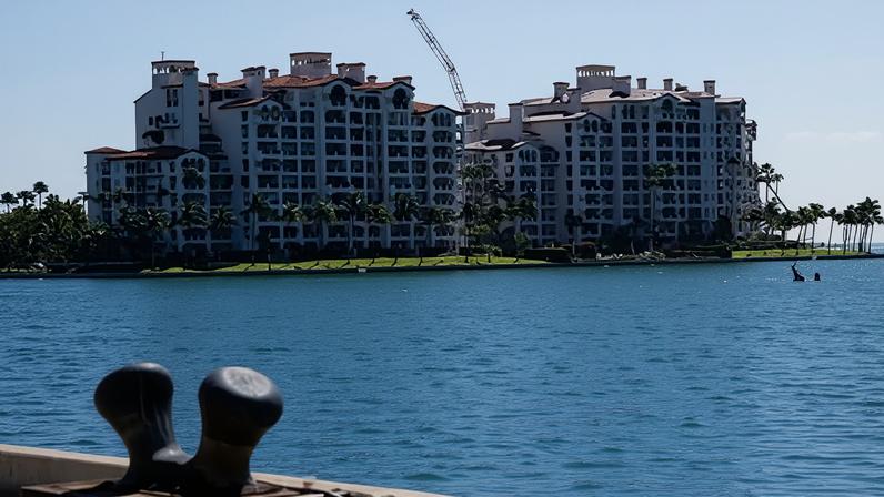 The Fisher Island neighborhood in Miami, Florida.