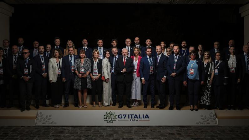 Itália - 15.06.2024 - Presidente da República, Luiz Inácio Lula da Silva, recebe homenagem dos trabalhadores do G7, no Hotel Borgo Egnazia. Puglia – Itália