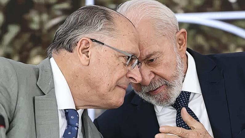 O vice-presidente Geraldo Alckmin e o presidente Luiz Inácio Lula da Silva