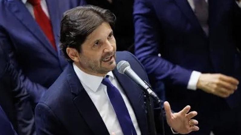 Deputado estadual André do Prado (PL) em sessão de eleição para a Mesa Diretora da Assembleia Legislativa do Estado de São Paulo (Alesp).