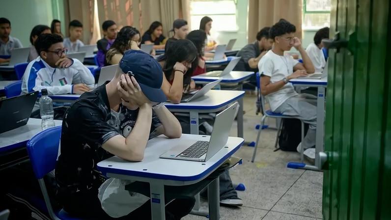 Alunos realizam Prova Paulista em 2025 (Marco Ankosqui/Secretaria de Educação/Divulgação)