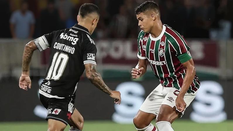 Coutinho e Thiago Silva em Fluminense x Vasco pela Copa do Brasil (Foto: Lucas Merçon/ Fluminense FC)