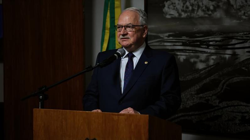 Presidente do STF, Edson Fachin, realiza assinatura de acordo com com Presidenta da Corte Suprema de Justiça do Peru. Foto: Antonio Augusto/STF