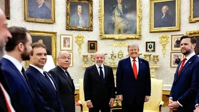 Presidente da República, Luiz Inácio Lula da Silva, durante Encontro com o Presidente dos Estados Unidos, Donald Trump