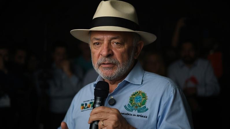 Presidente da República, Luiz Inácio Lula da Silva, durante anúncio de Investimentos da Petrobras em Pedra Branca, Laranjeiras - SE