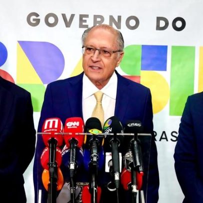 Alckmin em entrevista coletiva sobre investigações e tarifaços dos EUA