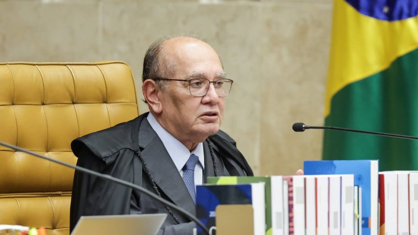 O ministro Gilmar Mendes, durante sessão do STF