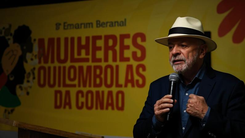 Presidente da República, Luiz Inácio Lula da Silva, durante III Encontro Nacional de Mulheres Quilombolas da CONAQ, no Espaço Divino Paraíso, em Gama. Foto: Ricardo Stuckert / PR