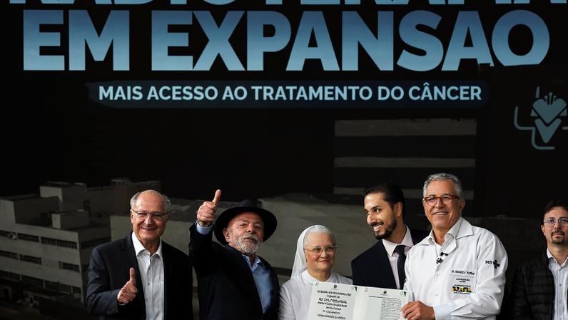 São Paulo (SP), 23/06/2026 - Presidente da República, Luiz Inácio Lula da Silva, durante Ato de Entrega de Equipamentos de Radioterapia no Hospital Santa Marcelina com Inauguração Simultânea de Outros Dois Centros de Radioterapia. Foto: Ricardo Stuckert/PR