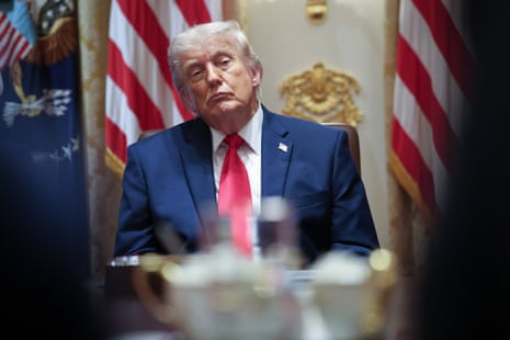 Donald Trump during a meeting in the Cabinet Room of the White House on 27 May in Washington DC.