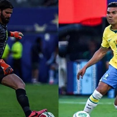 Casemiro corre quase igual a Alisson na estreia da seleção, preocupa torcida