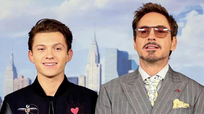 Tom Holland e Robert Downey Jr.