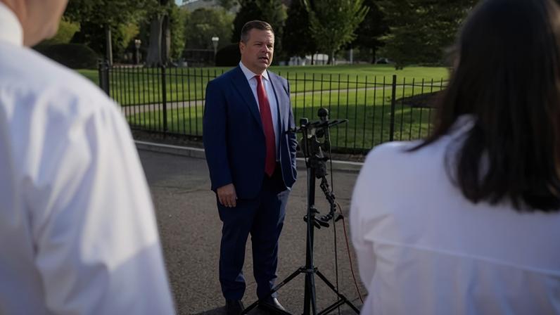 Bill Pulte speaks with reporters at the White House on 2 September 2025 in Washington DC.