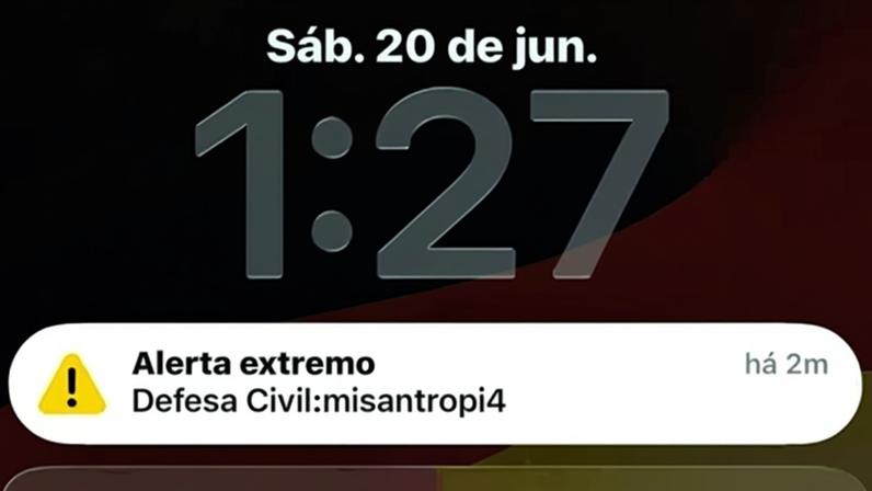 "Alerta extremo" falso chega a celulares do país; ferramenta é desabilitada