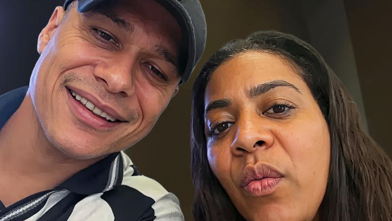 Thiago Gonçalves e Cristina, mãe de Vini Jr.