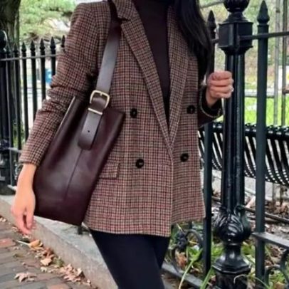 Blazer xadrez: dicas para looks elegantes e versáteis