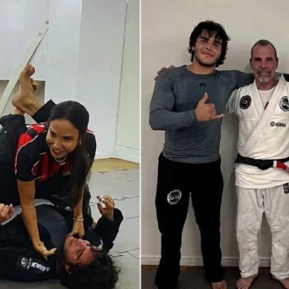 Ivete Sangalo inicia treino de jiu-jítsu com o filho na Bahia