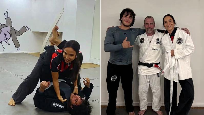 Ivete Sangalo inicia treino de jiu-jítsu com o filho na Bahia