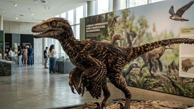 Os dinossauros talvez fossem muito mais parecidos com aves do que com lagartos. (Imagem: Fala Ciência via Gemini)