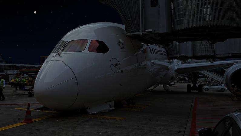 Boeing 787-9 da Lufthansa: colapso no trem de pouso dianteiro