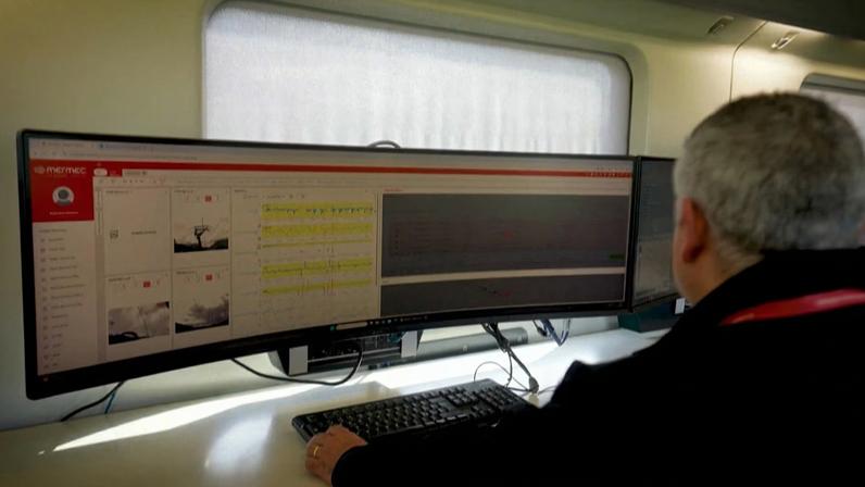 Informações coletadas são enviadas para computadores a bordo do trem