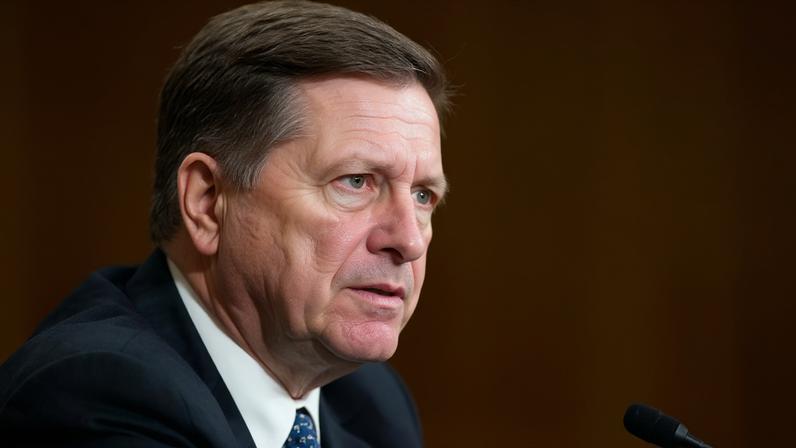 Jay Clayton before a Senate hearing in December 2019.