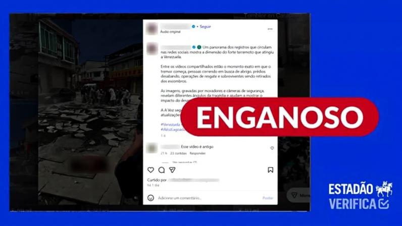 Vídeo reúne imagens de terremotos que não atingiram a Venezuela