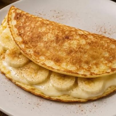 Crepioca de banana com queijo: opção prática para o café da manhã