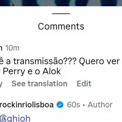 Equipe de Katy Perry barra transmissão do show em Lisboa para o Brasil