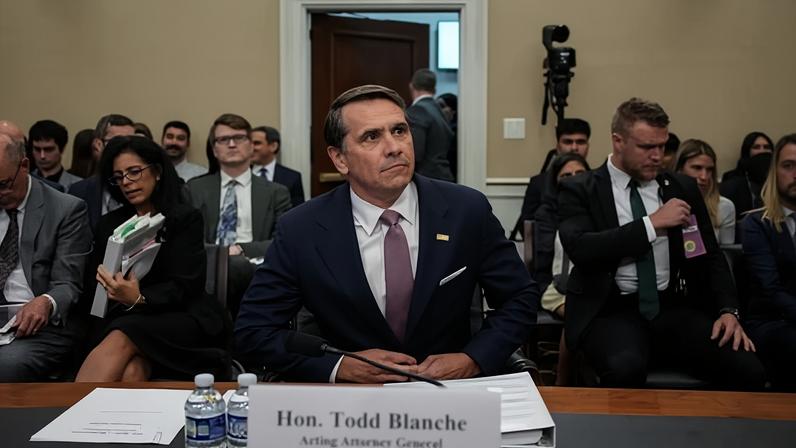 Todd Blanche before the House appropriations committee in Washington last week.