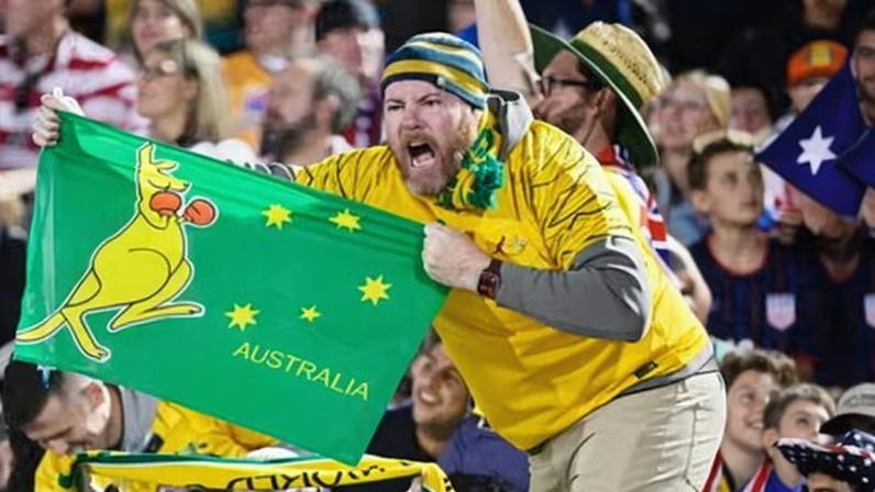 ‘Living in the US comes with constant wariness. If there was ever a time to break out the green and gold, surely this World Cup is it? Right?’ Photograph: Dustin Bradford/Getty Images