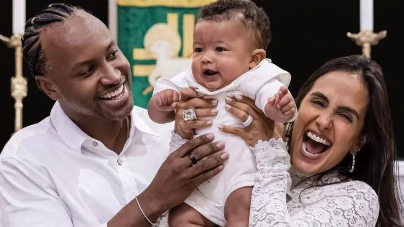 Confira o batizado do filho do Thiaguinho
