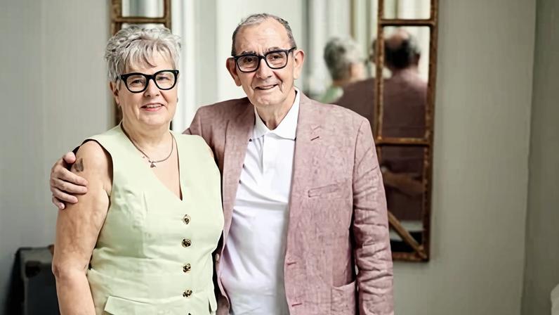 Pat Brogan and his wife, Linda. He joined the trial in 2025 after being diagnosed with stage four lung cancer in 2021.
